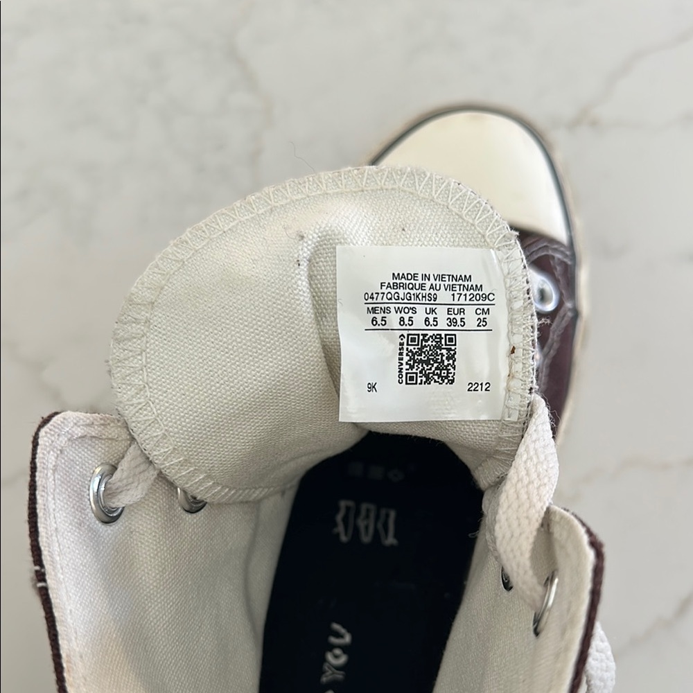 Custom Chuck Taylor All Star Lift Platform By You Brown and White sz 8.5 - Picture 3 of 5